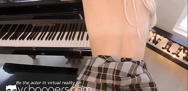  VR BANGERS Blonde teen Elsa Jean fucks piano teacher